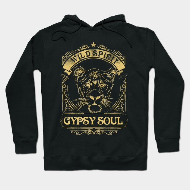 Lion - Wild heart - gypsy soul Hoodie by All About Nerds